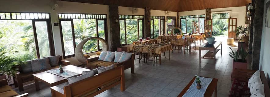 Spacious dining area