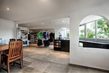 Hallway leading to the dive center Hallway leading to the dive center