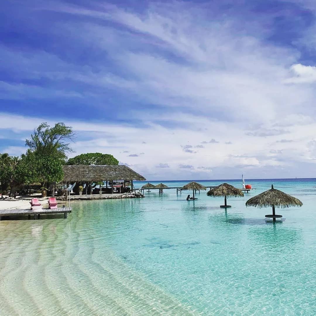A beach view at Havaiki Lodge in Fakarava. A beach view at Havaiki Lodge in Fakarava.