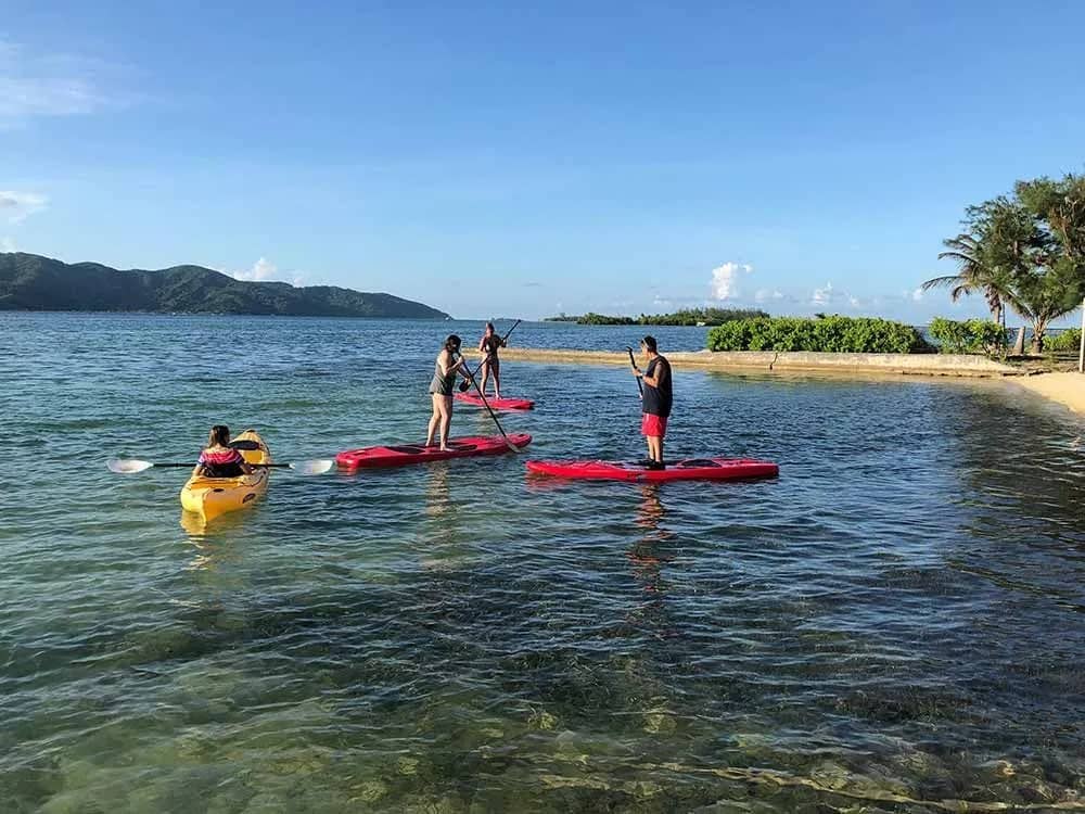 Kayaking at Cabañas on Clark’s Cay in Honduras. Kayaking at Cabañas on Clark’s Cay in Honduras.