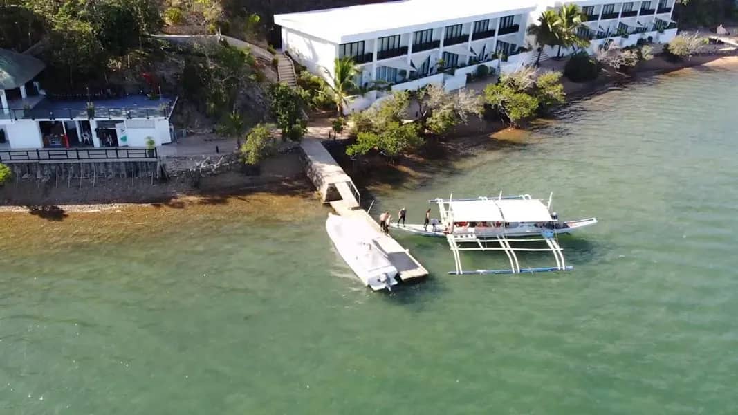 Aerial view of the Busuanga Bay Lodge Aerial view of the Busuanga Bay Lodge