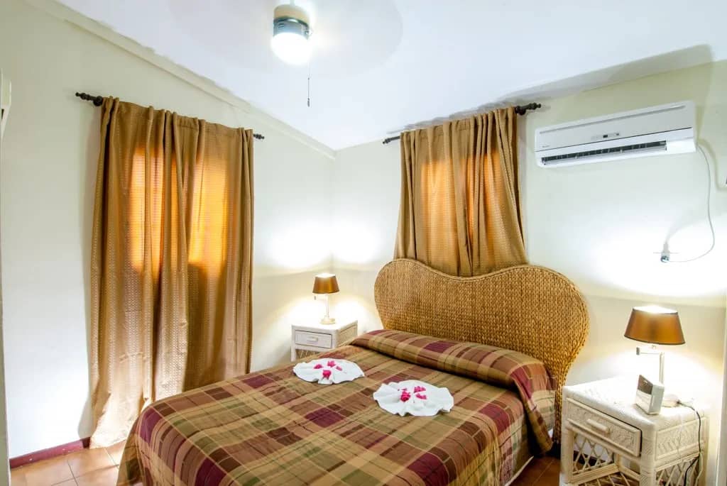 A bedroom in a bungalow at Captain Don's Habitat, Bonaire A bedroom in a bungalow at Captain Don's Habitat, Bonaire