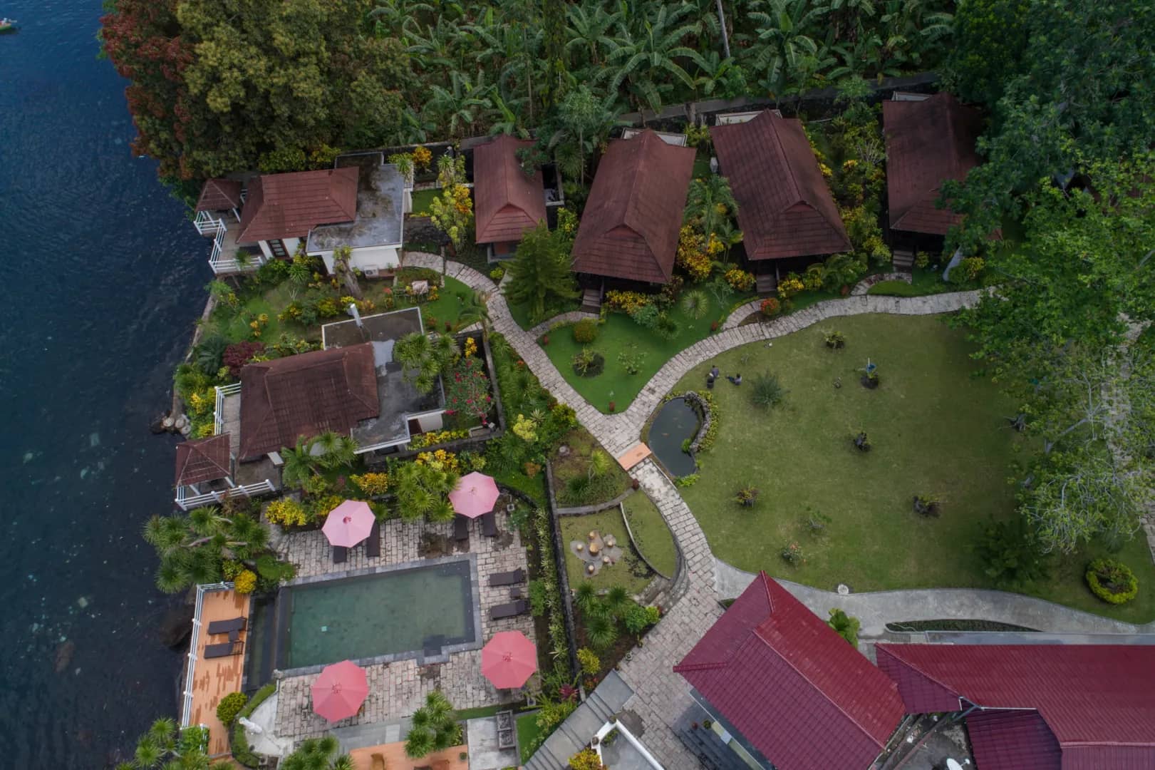 Aerial View od the Solitude Lembeh Dive Resort Aerial View od the Solitude Lembeh Dive Resort